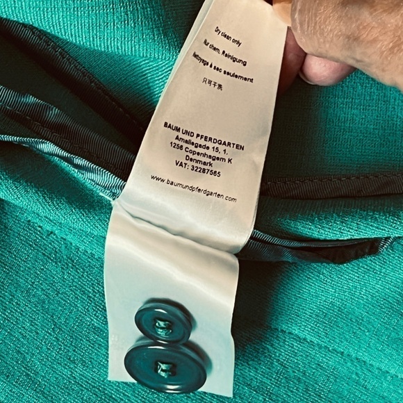 BAUM UND PFERDGARTEN Women’s Bristol One Button Blazer. Teal Blue Size 40 #1288 - Picture 10 of 11